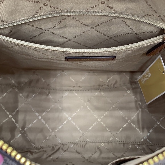 MICHAEL KORS CROSBY LARGE SHOULDER BAG BROWN SIGNT - Picture 13 of 16